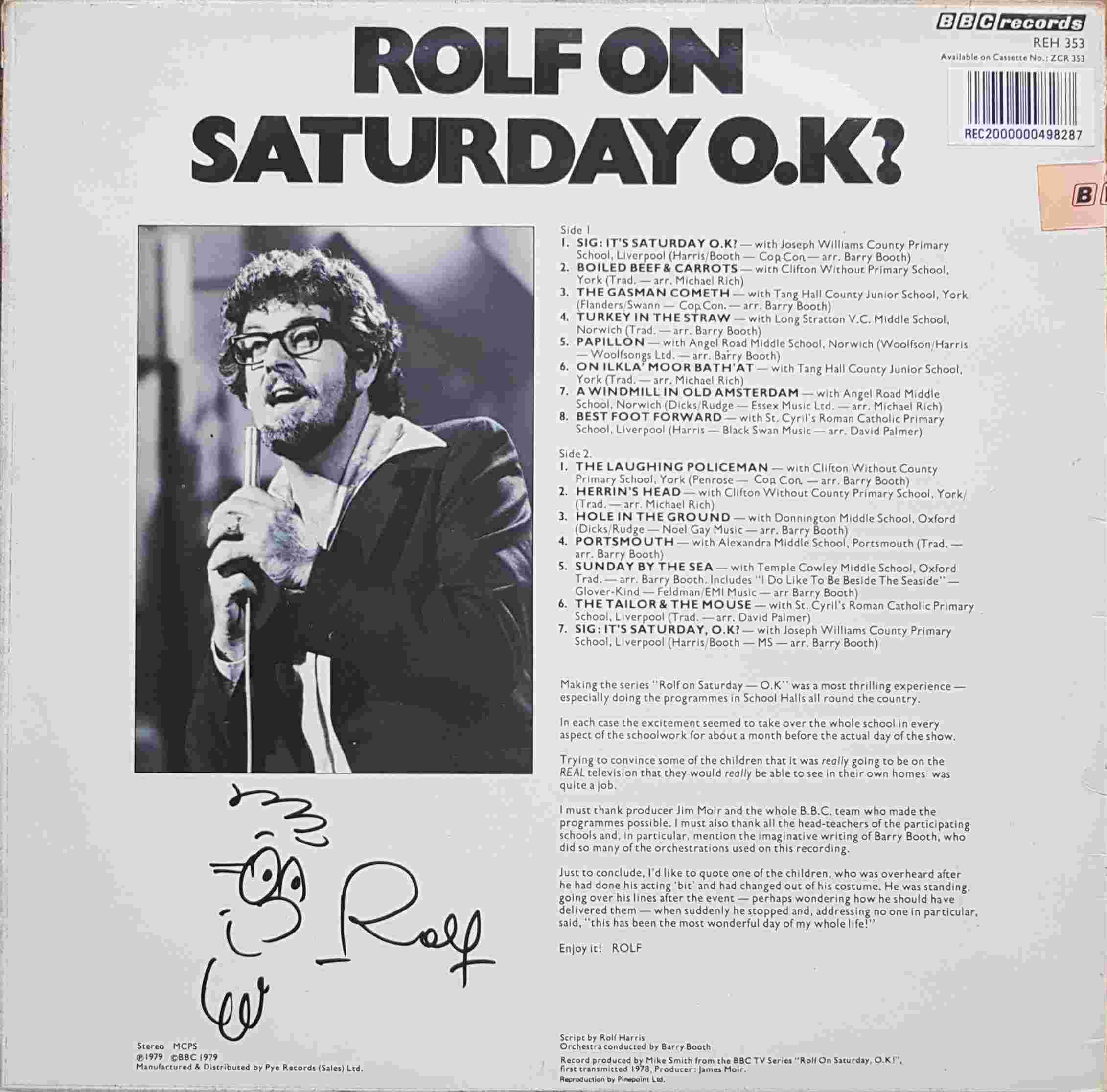 Picture of REH 353 Rolf on Saturday OK by artist Rolf Harris from the BBC records and Tapes library